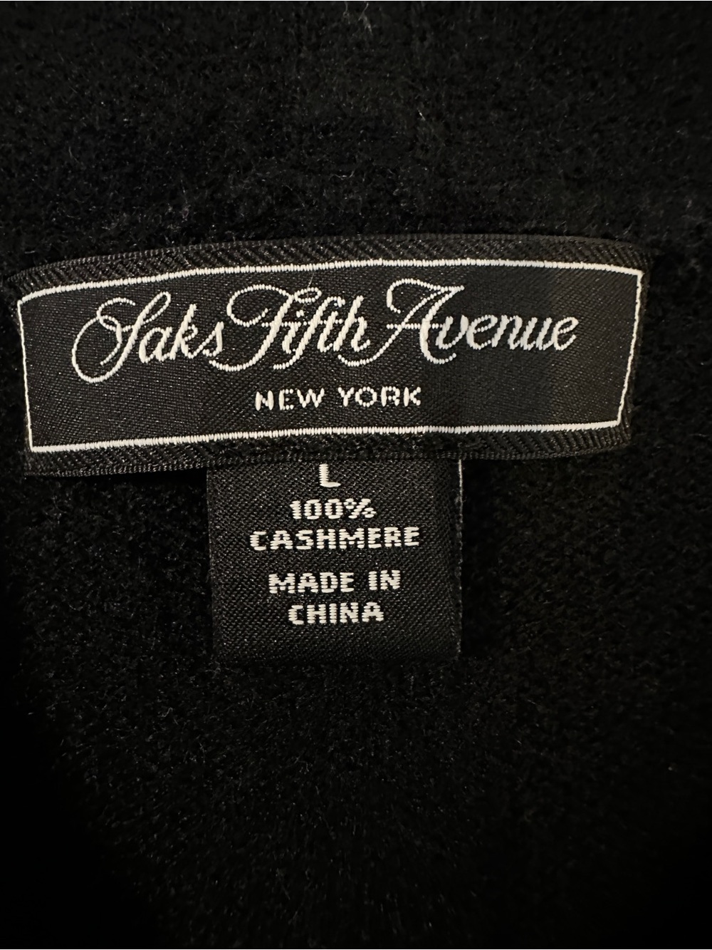 Saks Fifth Avenue 100% Cashmere Short Sleeve Hooded Sweater Black Size Large - Picture 6 of 9